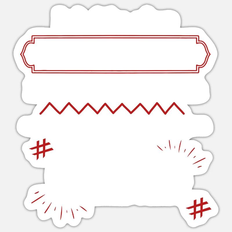 Ich bin Mutter - Mama Geschenk - Sticker Größe S (10 x 10 cm) - Mattweiß