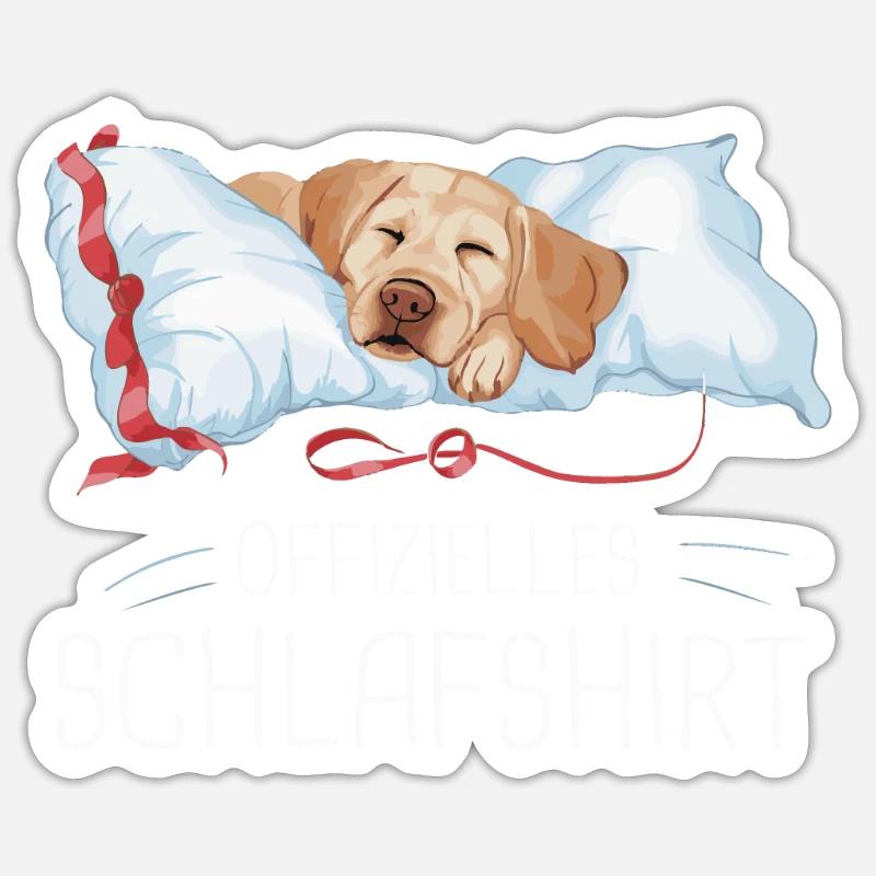 Labrador Hund Hunde - Sticker Größe S (10 x 10 cm) - Mattweiß