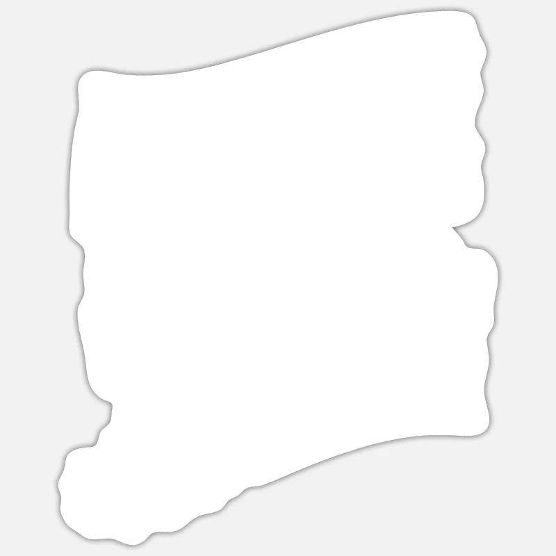 Tractor Pulling Tractor Pulling Tractor Power Farm Sticker Größe S (10 x 10 cm)