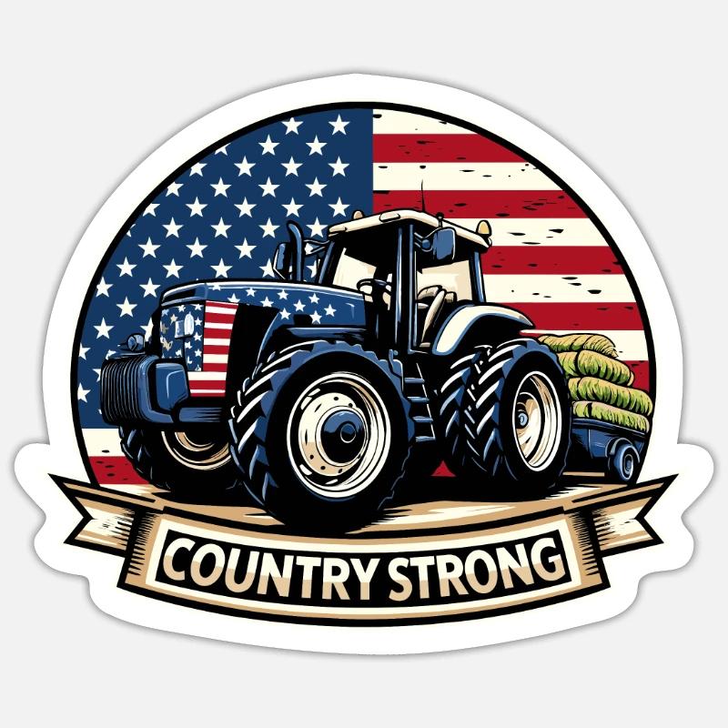 Tractor Pulling Tractor Pulling Tractor Power Farm Sticker Größe S (10 x 10 cm)