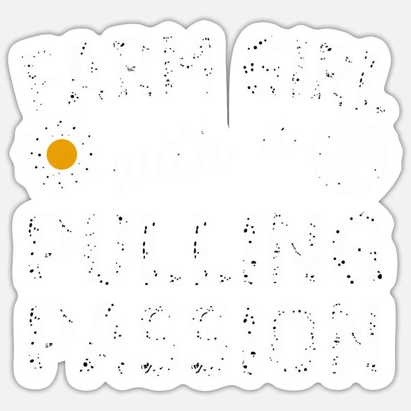 Tractor Pulling Tractor Pulling Tractor Power Farm Sticker Größe S (10 x 10 cm)