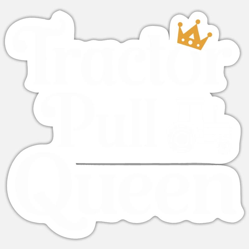 Tractor Pulling Tractor Pulling Tractor Power Farm Sticker Größe S (10 x 10 cm)