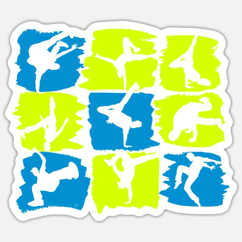 Breakdance Breakdancer - danseur B-Boying cadeau Sticker taille S (10 x 10 cm)