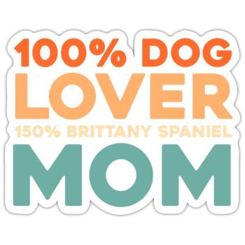 Brittany Spaniel - Sticker Größe S (10 x 10 cm) - Mattweiß - Vorne