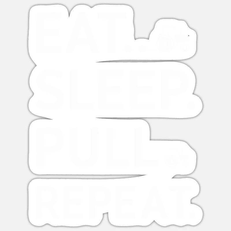 Tractor Pulling Tractor Pulling Tractor Power Farm Sticker Größe S (10 x 10 cm)