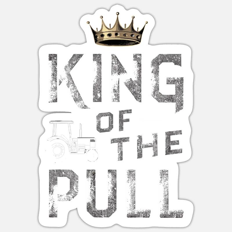 Tractor Pulling Tractor Pulling Tractor Power Farm Sticker Größe S (10 x 10 cm)