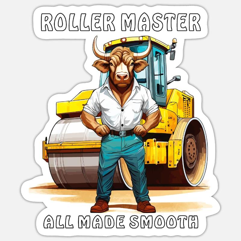 ROLLER MASTER TOUT EN DOUCEUR - Sticker taille S (10 x 10 cm) - blanc mat