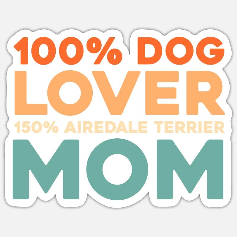 Airedale Terrier - Sticker Größe S (10 x 10 cm) - Mattweiß