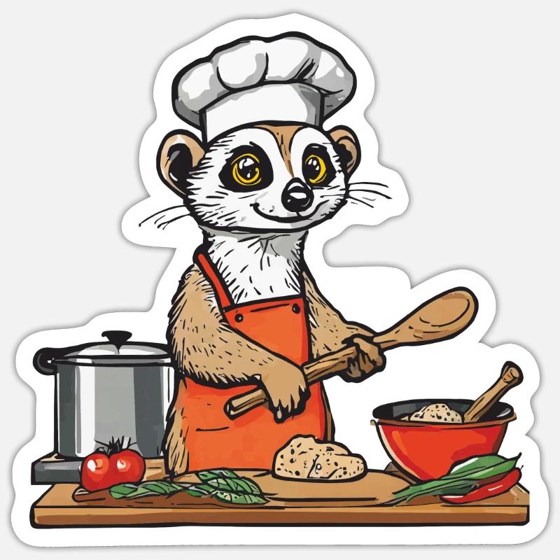 HERDMÄNNCHEN - Sticker Größe S (10 x 10 cm) - Mattweiß