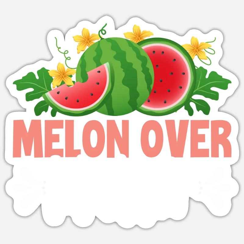 Melon - Sticker size S (10 x 10 cm) - white matte