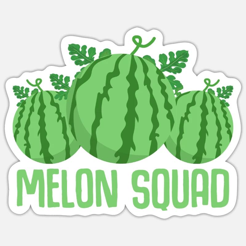 Melon Poison - Sticker taille S (10 x 10 cm) - blanc mat