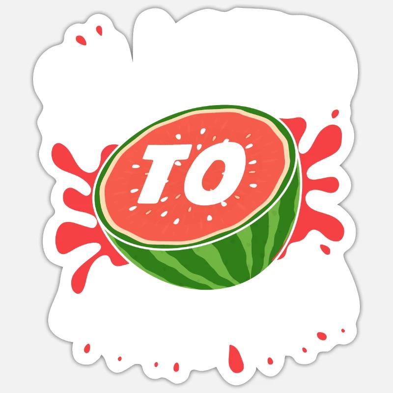 Melon Poison - Sticker taille S (10 x 10 cm) - blanc mat