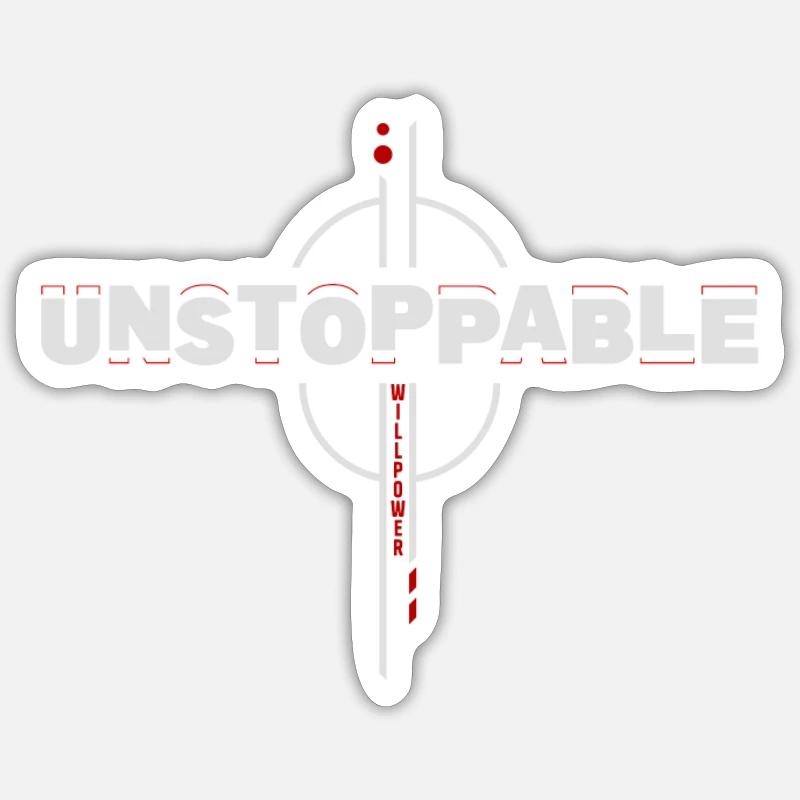 Une volonté imparable : exploiter votre force intérieure Sticker taille S (10 x 10 cm)