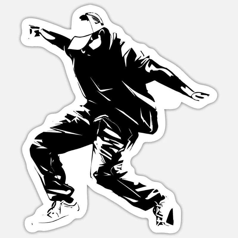 Breakdance Graphics - Sticker size S (10 x 10 cm) - white matte