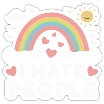 Lustig Sarkasmus sarkastischer Humor Ironie - Sticker Größe S (10 x 10 cm) - Mattweiß - Vorne