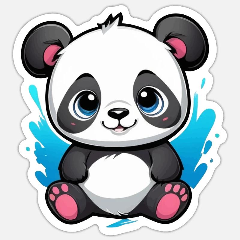 Panda Bär Sticker Größe S (10 x 10 cm)