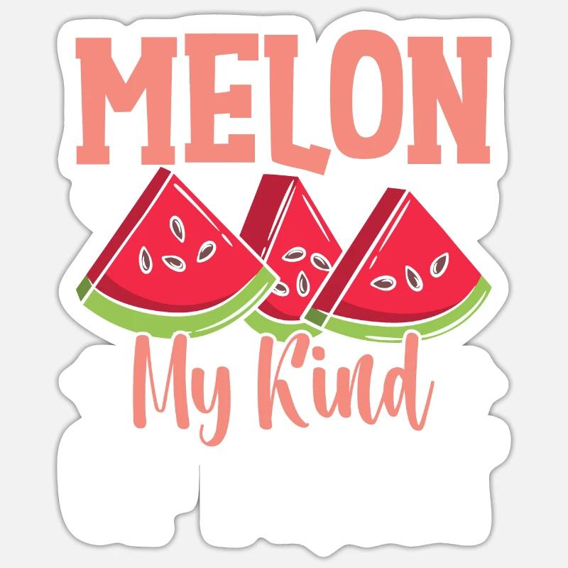 Melon Poison - Sticker taille S (10 x 10 cm) - blanc mat