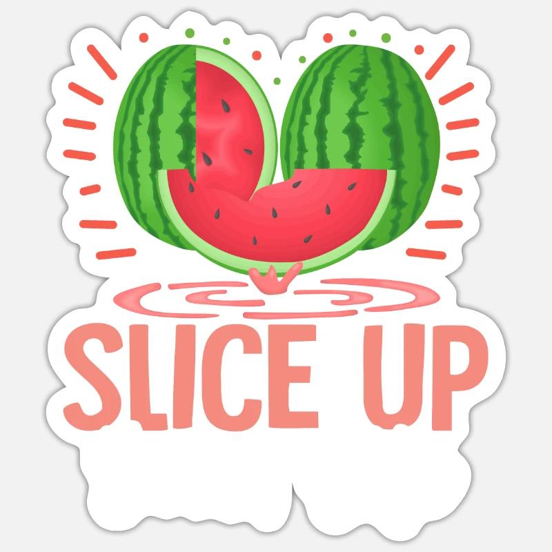 Melon Poison - Sticker taille S (10 x 10 cm) - blanc mat