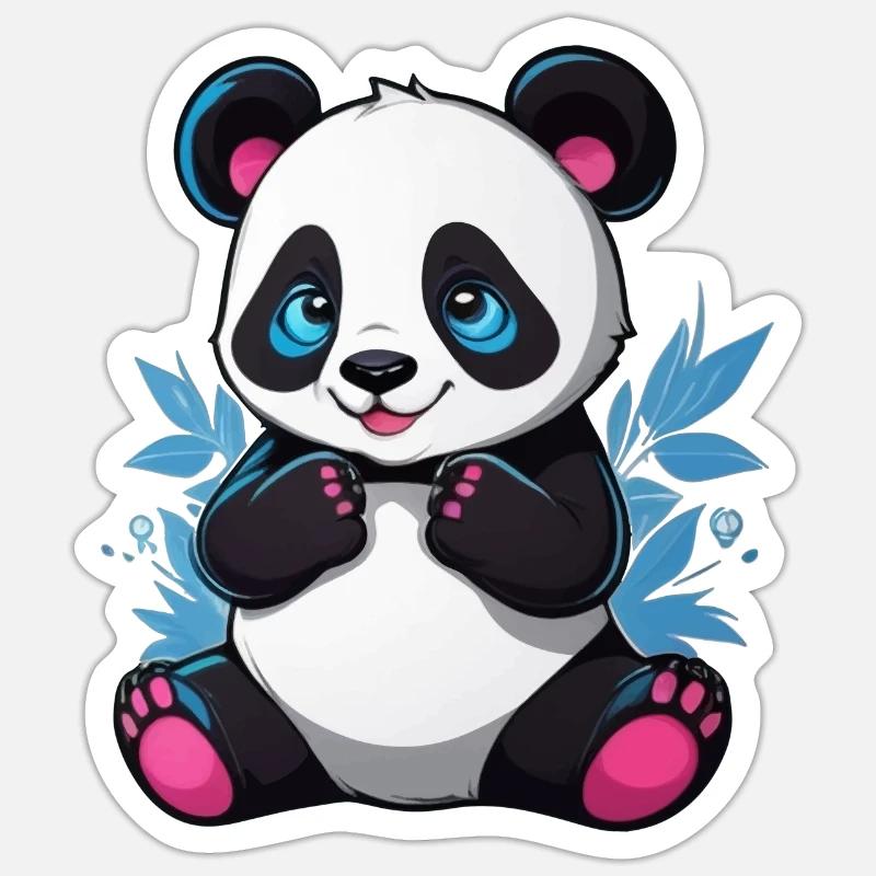 Panda - Sticker size S (10 x 10 cm) - white matte