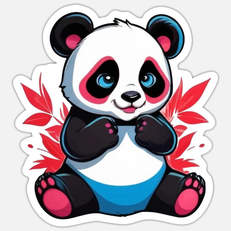 Panda Bear - Sticker size S (10 x 10 cm) - white matte