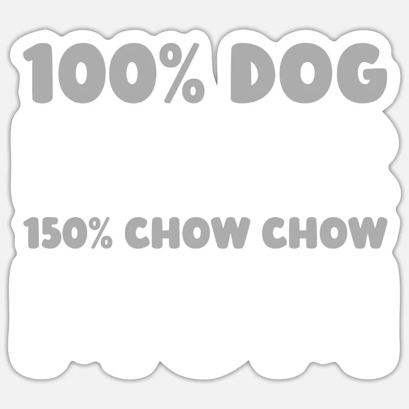 Chow Chow - Sticker size S (10 x 10 cm) - white matte