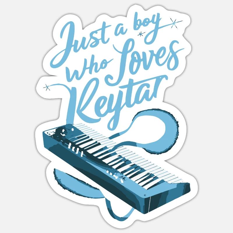 Keytar Keyboard Gift Sticker size S (10 x 10 cm)