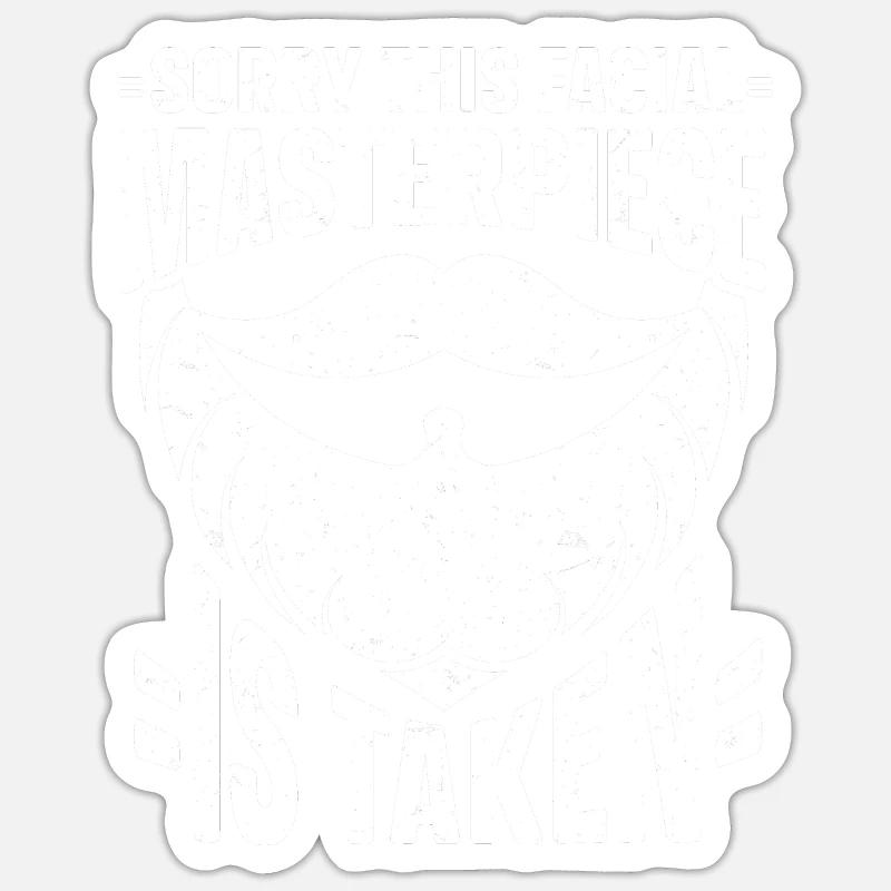 Bart Spruch Bärtiger Vater Ehemann Sticker Größe S (10 x 10 cm)