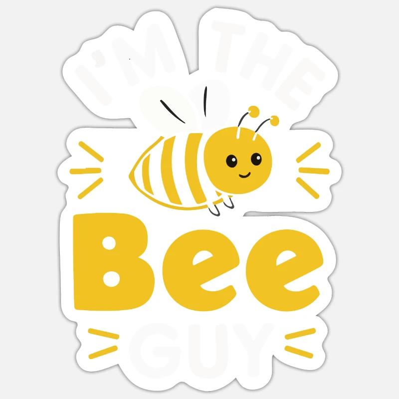 honey bee, beekeeper, bee, bee - Sticker size S (10 x 10 cm) - white matte