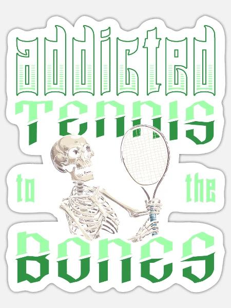 Tennis - Sticker Größe S (10 x 10 cm) - Mattweiß