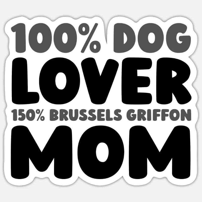 Brussels Griffon - Sticker size S (10 x 10 cm) - white matte