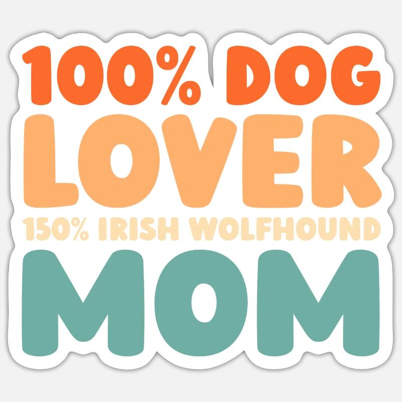 Irish wolfhound - Sticker size S (10 x 10 cm) - white matte