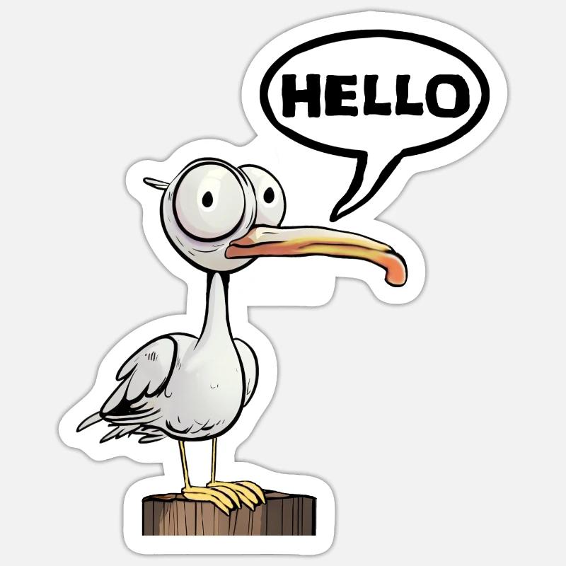 Hello Sticker size S (10 x 10 cm)