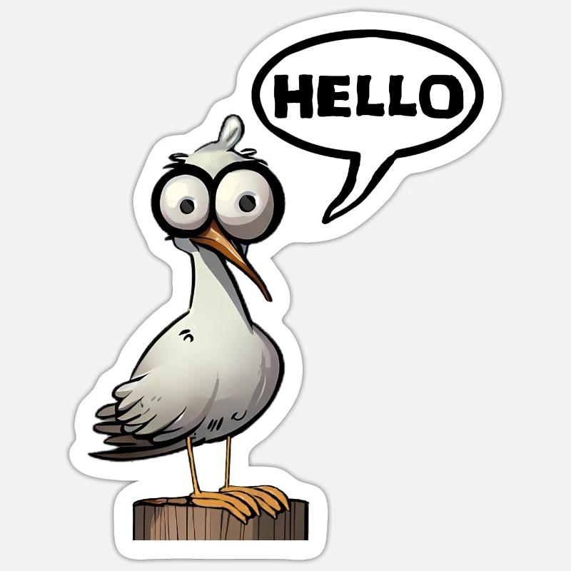 Hello Life - Sticker size S (10 x 10 cm) - white matte