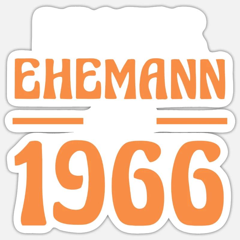 Valentinstag Bester Ehemann Seit 1966 Sticker Größe S (10 x 10 cm)