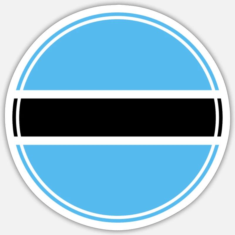 Botswana Botswana drapeau botswanais - Sticker taille S (10 x 10 cm) - blanc mat
