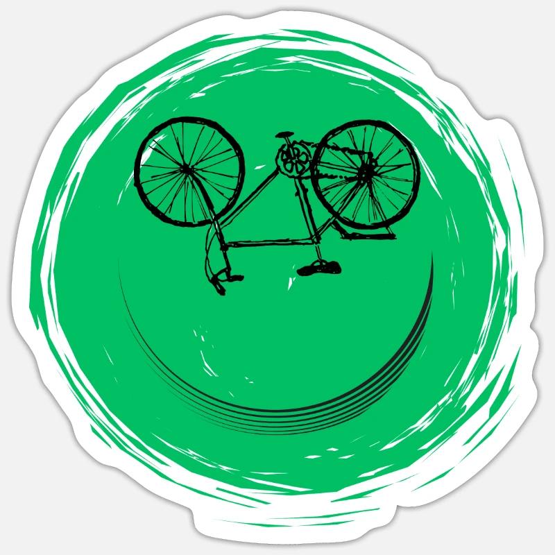 Bicycle Face - Sticker size S (10 x 10 cm) - white matte
