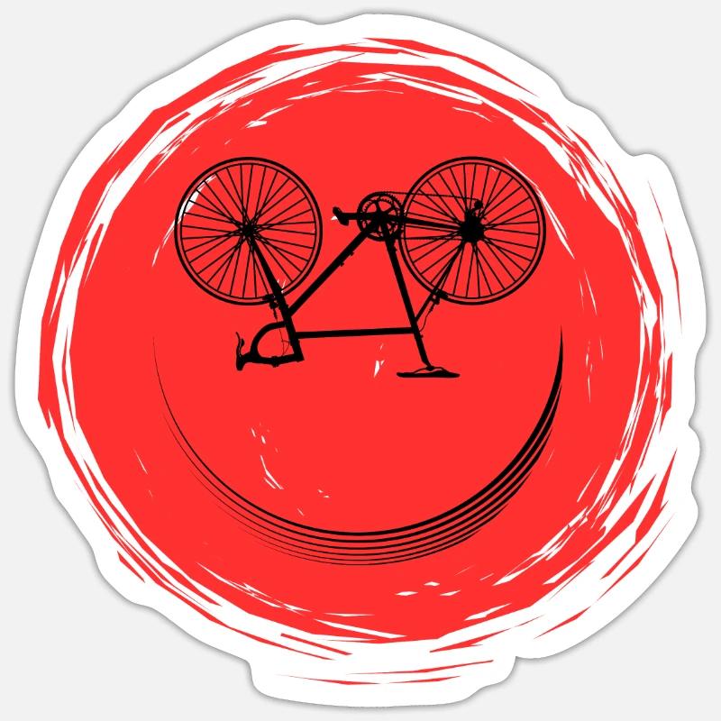 Bicycle Face - Sticker size S (10 x 10 cm) - white matte
