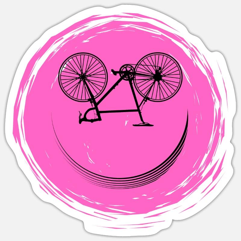 Bicycle Face - Sticker size S (10 x 10 cm) - white matte