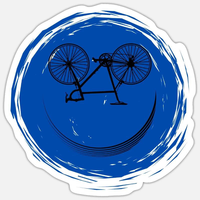 Bicycle Face - Sticker size S (10 x 10 cm) - white matte