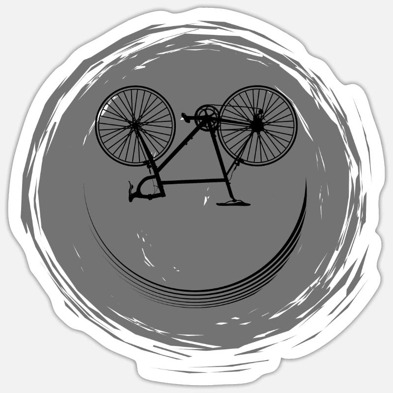 Bicycle Face - Sticker size S (10 x 10 cm) - white matte