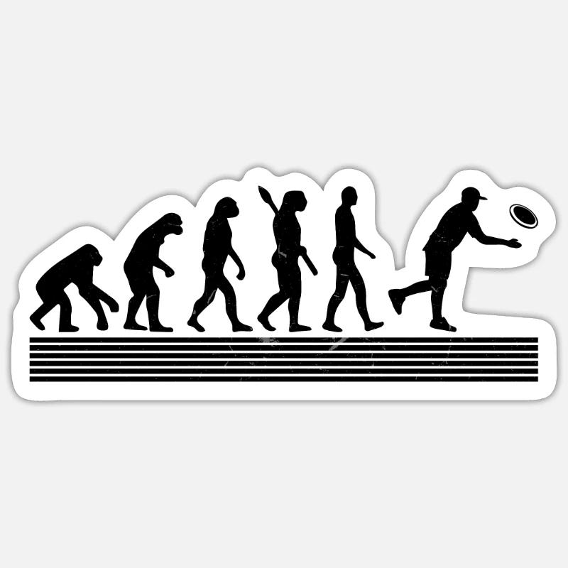 Disc Golf Evolution disc golf player Sticker Größe S (10 x 10 cm)