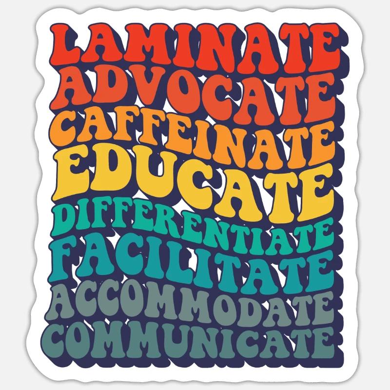 Enseignant SPED Laminate Collaborer Autisme Sticker taille S (10 x 10 cm)