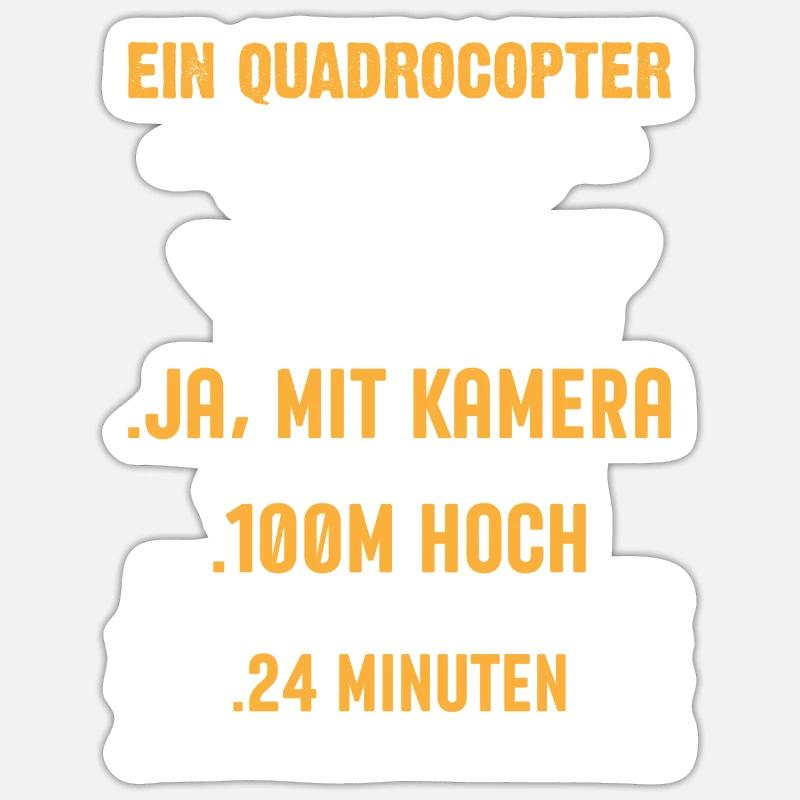 Drone Pilot Gift Flying Quadcopter Pilot Sticker size S (10 x 10 cm)