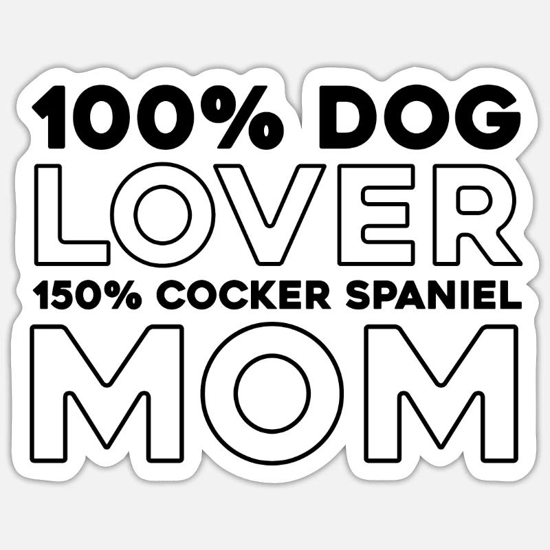 Cocker Épagneul Sticker taille S (10 x 10 cm)