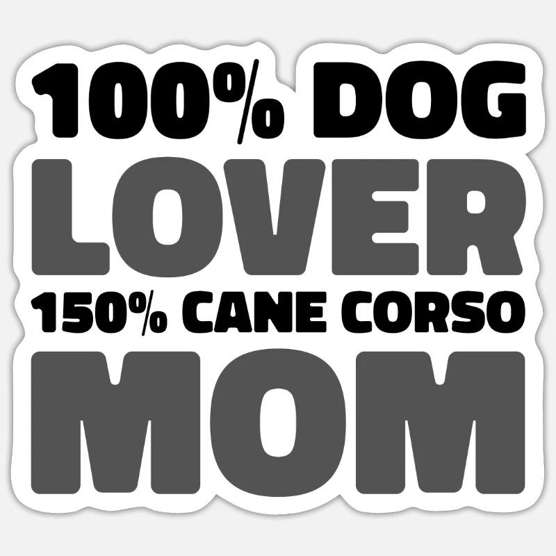 Cane Corso - Sticker Größe S (10 x 10 cm) - Mattweiß