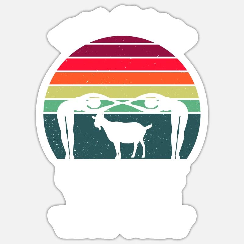 Yogastunde oder Ziegenpass Sticker Größe S (10 x 10 cm)