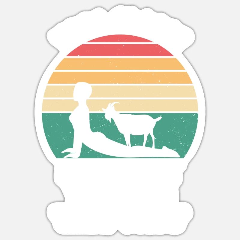 Yogastunde oder Ziegenpass Sticker Größe S (10 x 10 cm)