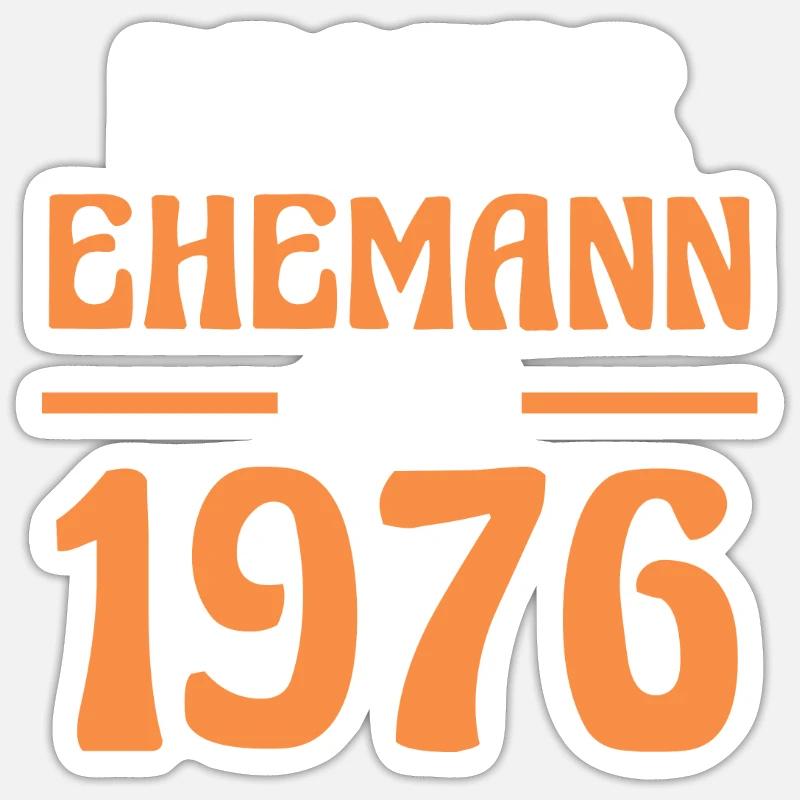 Valentinstag Bester Ehemann Seit 1976 Sticker Größe S (10 x 10 cm)