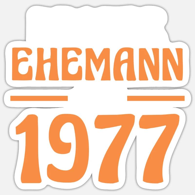Valentinstag Bester Ehemann Seit 1977 Sticker Größe S (10 x 10 cm)