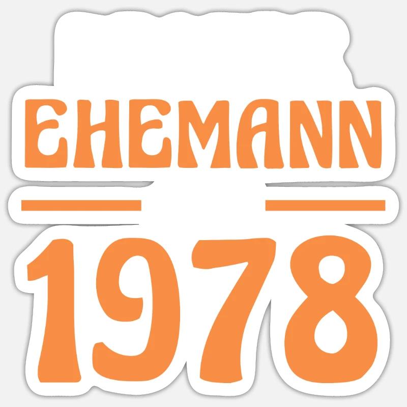 Valentinstag Bester Ehemann Seit 1978 Sticker Größe S (10 x 10 cm)